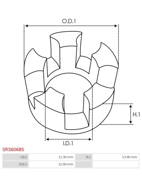 Indítómotor áttételek tengelyházai - SRS6068S