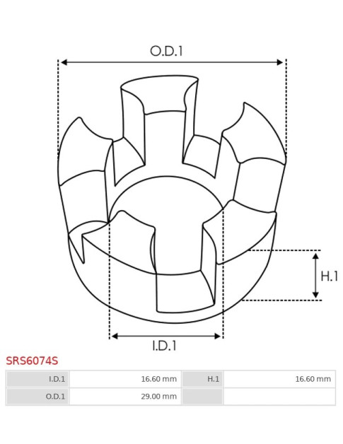 Indítómotor áttételek tengelyházai - SRS6074S