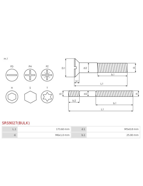 Csavarjai - SRS9027(BULK)