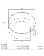 Indítómotor bendixek kupakjai - SRS9064S