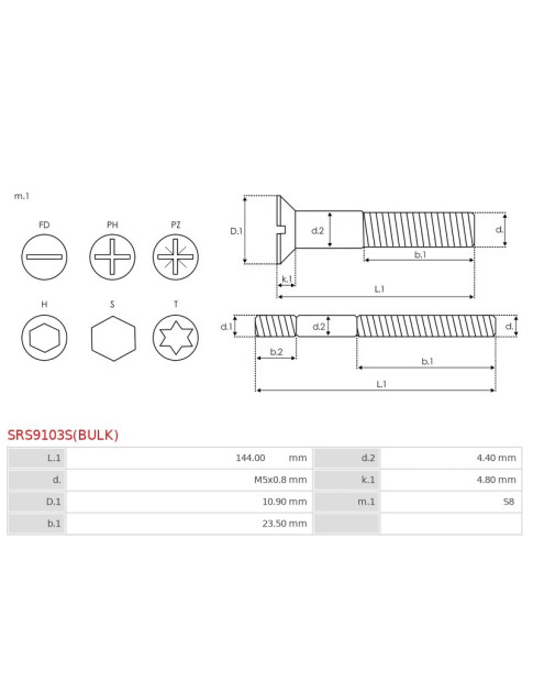 Csavarjai - SRS9103S(BULK)