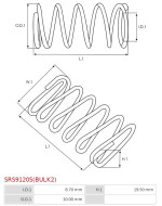 Indítómotor kefetartók rugói - SRS9120S(BULK2)