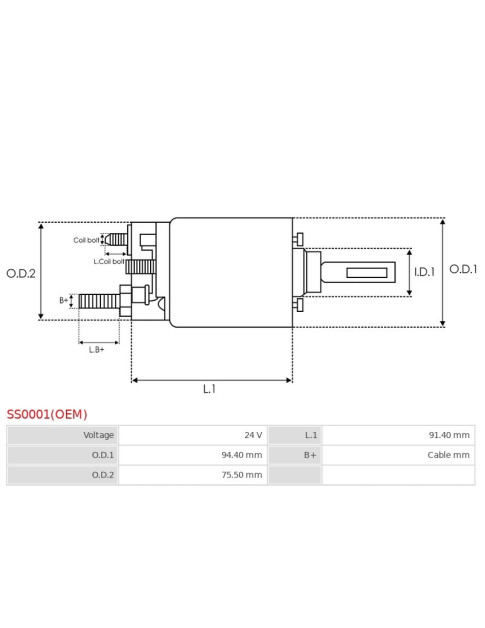 Indítómotor szolenoidok - SS0001(OEM)