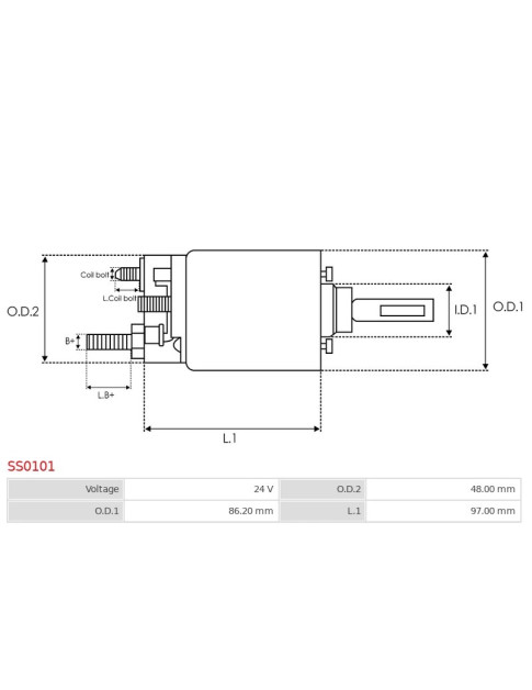 Indítómotor szolenoidok - SS0101