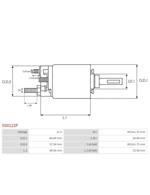Indítómotor szolenoidok - SS0122P