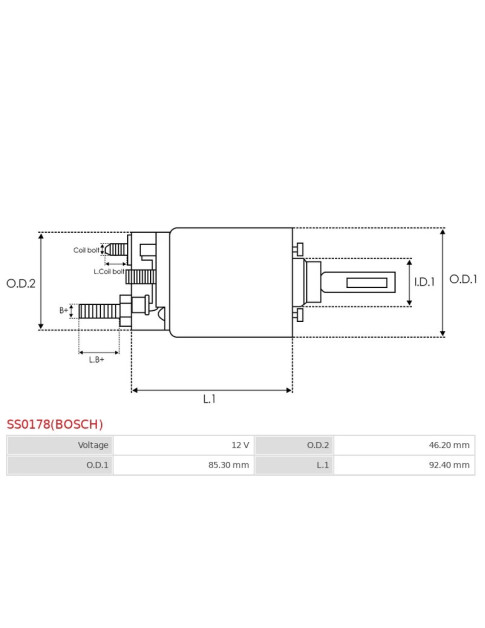 Indítómotor szolenoidok - SS0178(BOSCH)