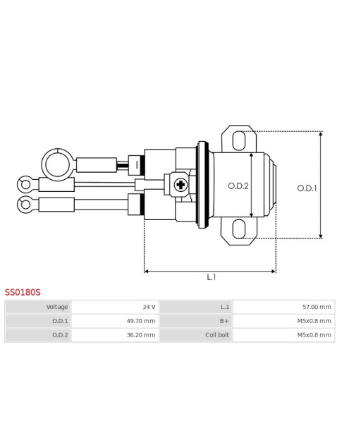Indítómotor relék - SS0180S