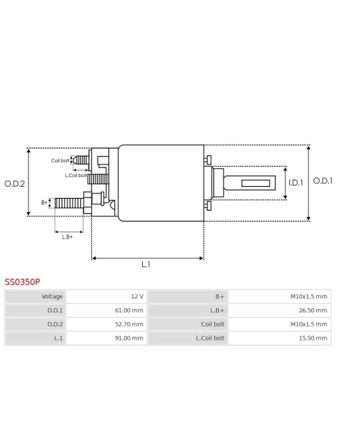 Indítómotor szolenoidok - SS0350P