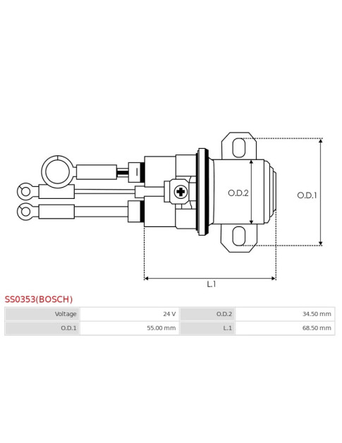Indítómotor relék - SS0353(BOSCH)