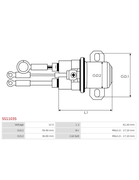 Indítómotor relék - SS1103S