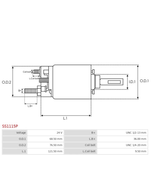 Indítómotor szolenoidok - SS1115P