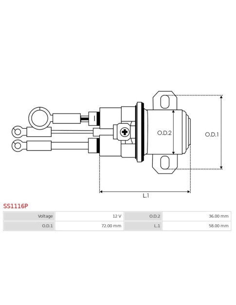 Indítómotor relék - SS1116P