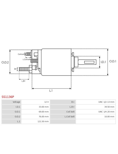 Indítómotor szolenoidok - SS1136P