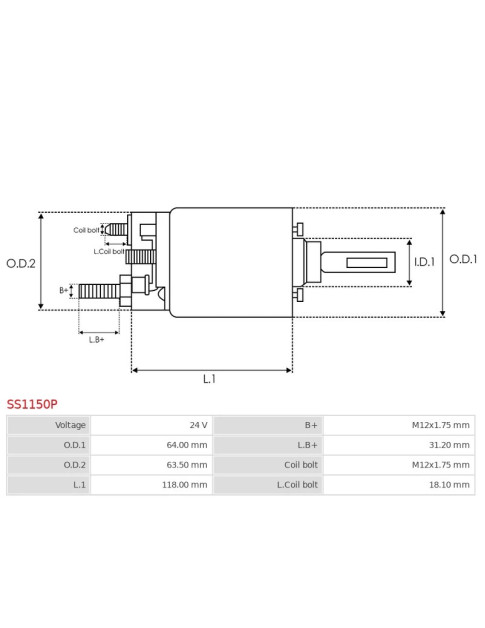 Indítómotor szolenoidok - SS1150P