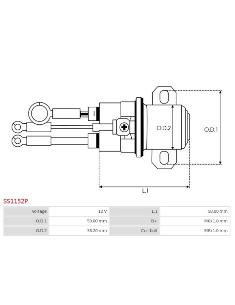 Indítómotor relék - SS1152P