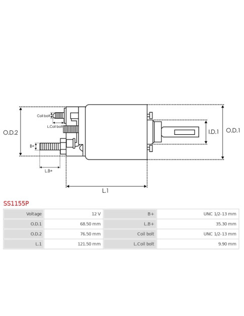 Indítómotor szolenoidok - SS1155P