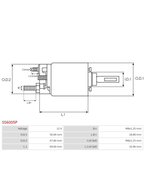 Indítómotor szolenoidok - SS6005P