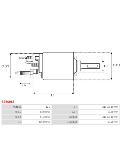Indítómotor szolenoidok - SS6098S