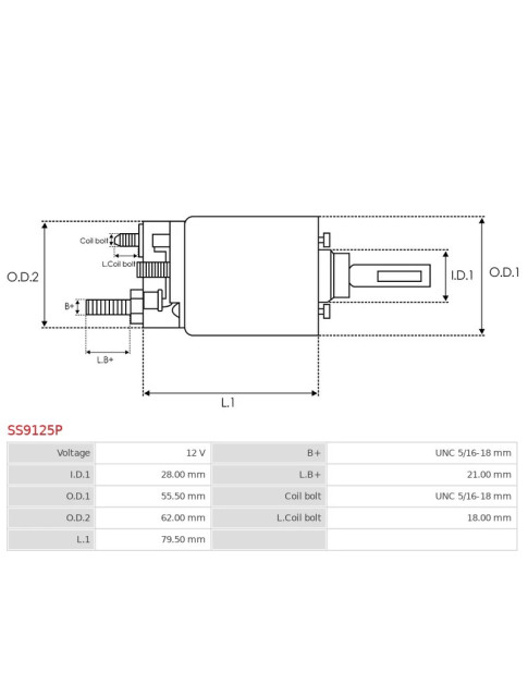 Indítómotor szolenoidok - SS9125P