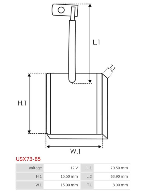 Indítómotorok keféi - USX73-85